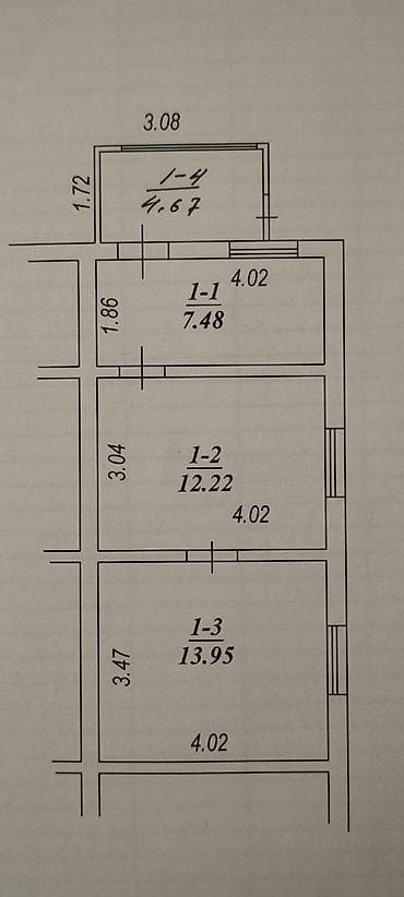 Продаётся 2-комнатная квартира (дом барачного типа), г. Кант, ул