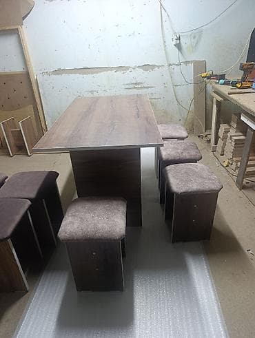 сушилки белья: Кухонный стол и стул, Новый, цвет - Белый — 3