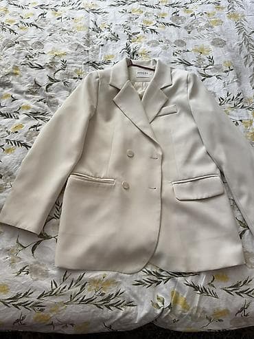 a52 samsung: Женский двубортный пиджак JINGYI - Цвет: молочный/айвори - Посадка — 1