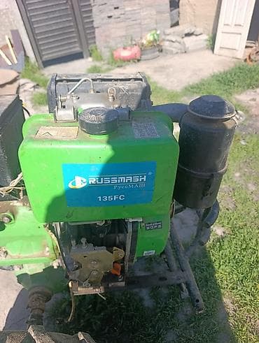 jon deer: Мотоблок RUSSMASH 135FC - Тяжёлый мотоблок на пневмоколёсах, зелёный — 4