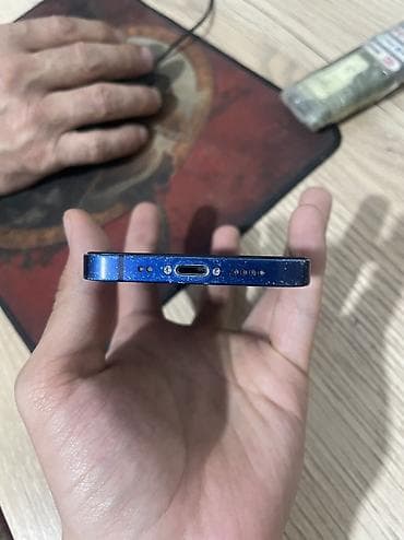 galaxy s20 plus: IPhone 12 mini, Б/у, 64 ГБ, Синий, Чехол, 72 % — 5