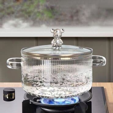 Крутая прозрачная кастрюля. • Кастрюля (2.300мл) • Крышка с мишкой •