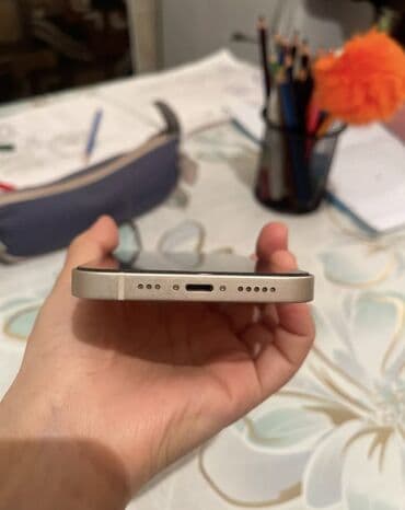 16 pro max цена бишкек: IPhone 13, Колдонулган, 128 ГБ, Ак, Заряддоочу түзүлүш, 78 % — 1