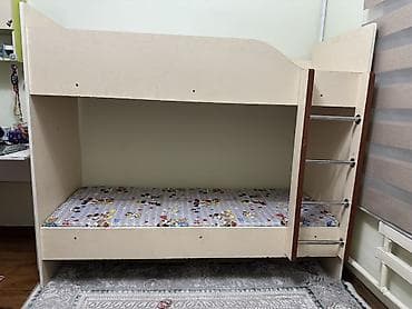 койнок детский: Двухъярусная детская кровать, ЛДСП, цвет - Бежевый — 1