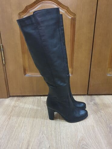 сапоги зимние женские натуральная кожа натуральный мех распродажа: Зимние кожаные сапоги-трубы еврозима. Размер 39. Состояние идеальное — 2