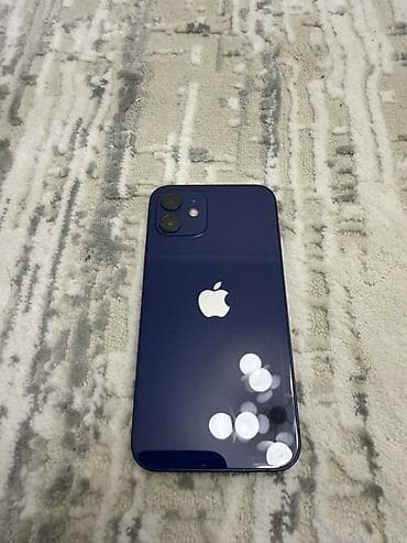 apple phone: IPhone 12, Б/у, 128 ГБ, Синий, Коробка, 75 % — 9