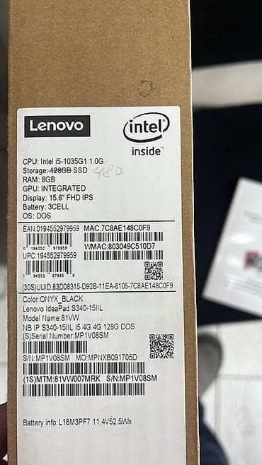 celeron n4500: Lenovo IdeaPad S340-15IIL (модель 81VW), цвет Onyx Black — 1