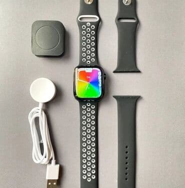 чехол apple watch: Смарт-часы с черным корпусом и перфорированным ремешком. а также — 1