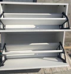 обувная полка с пуфиком: Тумба и подставка для обуви, Новый, Другой материал, Самовывоз, Платная доставка, цвет - Белый — 3