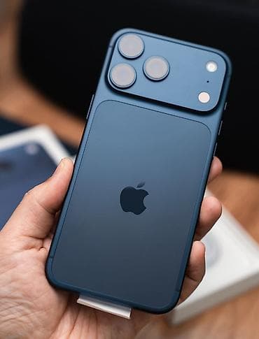airpods pro node: IPhone 17 Pro Max, Б/у, 256 ГБ, Синий, Защитное стекло, Чехол, Кабель, 100 % — 1