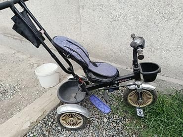 Детский трехколесный велосипед-трансформер с родительской ручкой