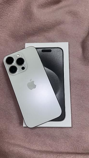 тө: IPhone 15 Pro Max, Б/у, 256 ГБ, Natural Titanium, Чехол, Кабель, Коробка, 89 % — 1