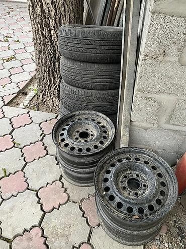 r16 audi: Железные Диски R 15 Комплект, отверстий - 5, Б/у — 2