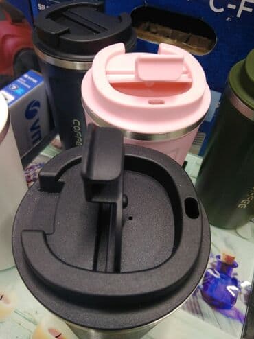 дорожный термос: Термо Кружки объем 500 и 380 мл Нержавеющая сталь. Цвета: Белая — 3