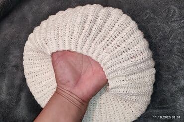 шапка с ушками которые поднимаются купить: Шапка, Беретка, Хлопок, Осень-весна, Вязаная модель — 1