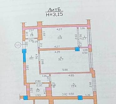 2 комнаты, 59 м², Шлагбаум Элитка, 9 этаж, ПСО (под самоотделку) — 2