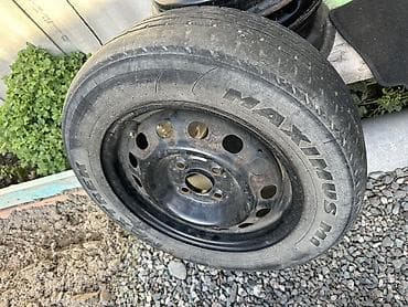 Дөңгөлөктөр монтажда 185 / 65 / R 14, Жай, Колдонулган, 1 даана, Жеңил унаалар, Темир, тешиктери - 4