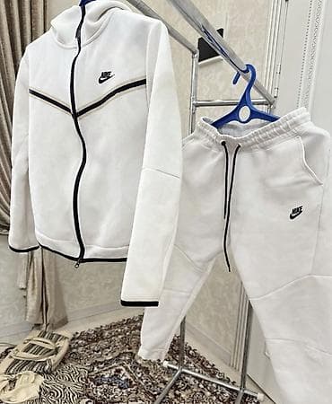 джинсы шым: Эркектердин спорттук костюму, L, Nike, Колдонулган, түсү - Ак — 2