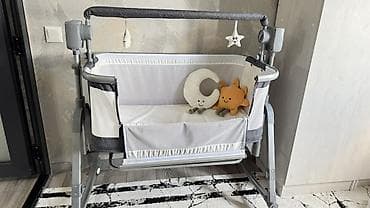 новорожденные: Люлька, Б/у, Колыбель, Металл, цвет - Серый, Самовывоз — 5