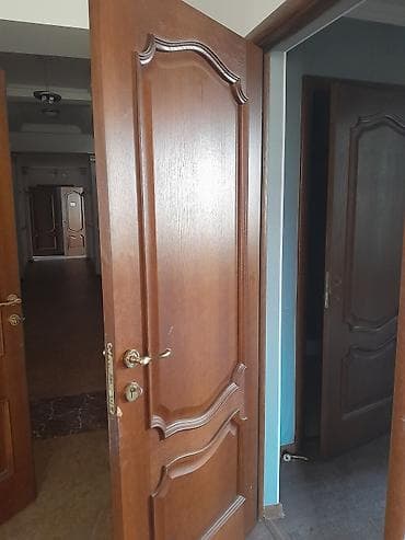 Двери для домов и квартир, Деревянная, Двухстворчатая, Со стеклом, цвет - Коричневый — 3