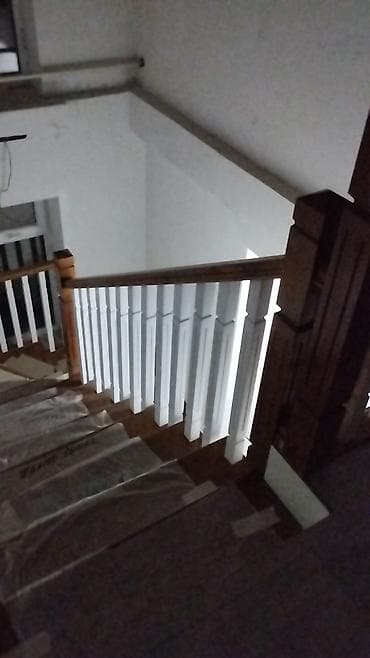 маст: Деревянная лестница Для дома, Бесплатная доставка, Вид дерева: Сосна, Форма лестницы: Г-образная, Стиль: Классический — 9