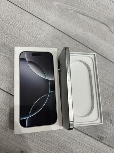 Компьютеры, ноутбуки и планшеты: IPhone 16 Pro, Б/у, 256 ГБ, White Titanium, 97 % — 2