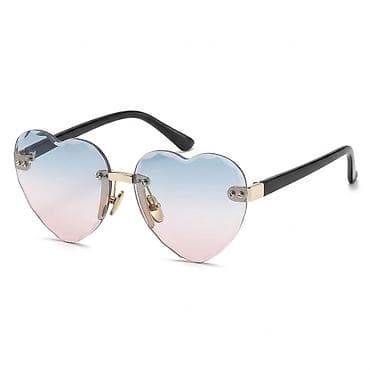 Очки солнцезащитные, безрамочные,линзы в форме сердца