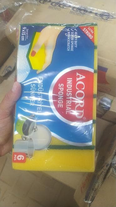 губки: Губки для посуды Acord Industrial Sponge - Формат: набор из 6 штук - — 1