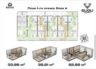 котедж золотые пески: 1 комната, 33 м², Элитка, 1 этаж, Дизайнерский ремонт — 8