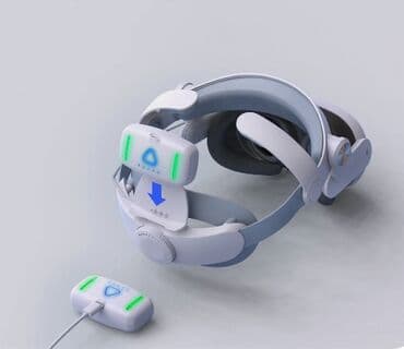 матар: Ремешок для Meta Quest 3 (мета куест 3) Elite с аккумулятором 5000 мА — 6