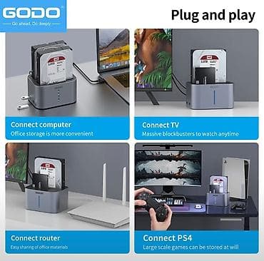 dvd rw: Док-станция GODO GDPD07T-U для SATA жестких дисков/SSD 2.5/3.5 с — 5