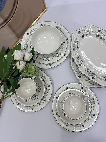 32 предметтен турган сервиз 6 адамга ылайыктуу 🍽️ Баасы: 5200 сом ✨