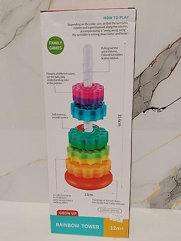 треугольник пиклера: RAINBOW TOWER — развивающая спиральная пирамидка для малышей 12м+ - — 3