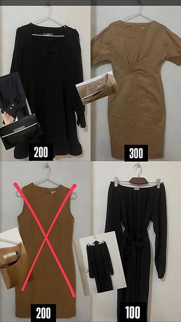 ресторация одежды: Женские платья 1) Черное платье с квадратным вырезом - Длина: до — 2