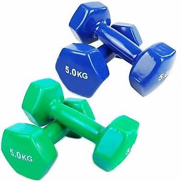 Тренажеры: Гантели нейлоновые 5.0 kg — пара - Вес одной гантели: 5,0 кг — 1