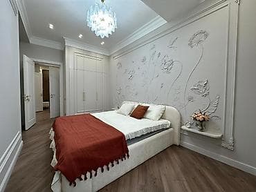 Квартиры: 2 комнаты, 75 м², Асанбай мкр Элитка, 1 этаж, Дизайнерский ремонт — 1