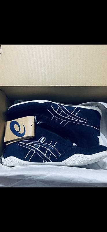 асикс лиман: Борцовки Asics Tiger оригинал, темно‑синие с белыми фирменными — 1