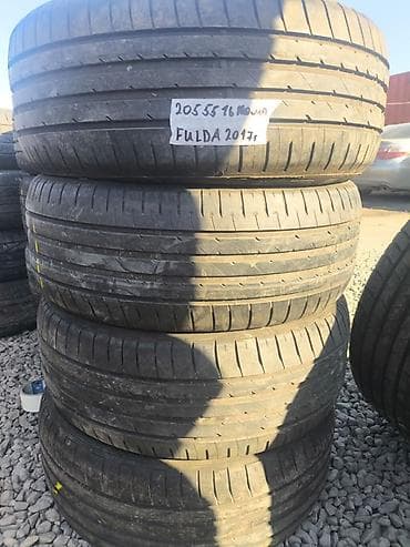 4100 r16: Шины 205 / 55 / R 16, Лето, Б/у, Комплект, Легковые, Fulda — 1