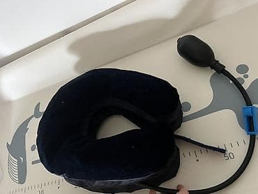 arc mouse: Надувной шейный воротник‑тракция с грушей - Трехсекционная надувная — 1