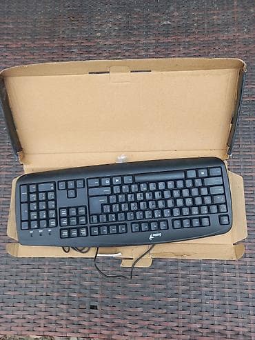 клавиатура genius: Клавиатура, Мембранная, Проводное подключение, Размер: 100% — 2