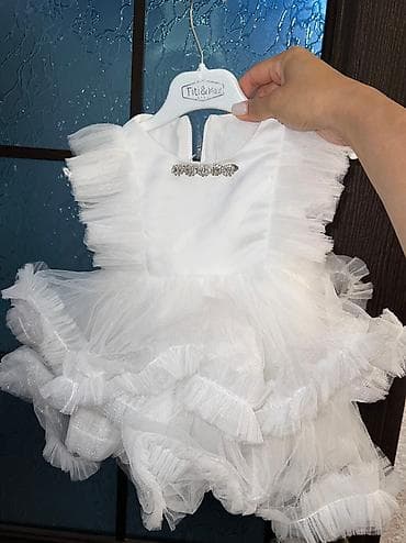 Детское платье, цвет - Белый, Новый