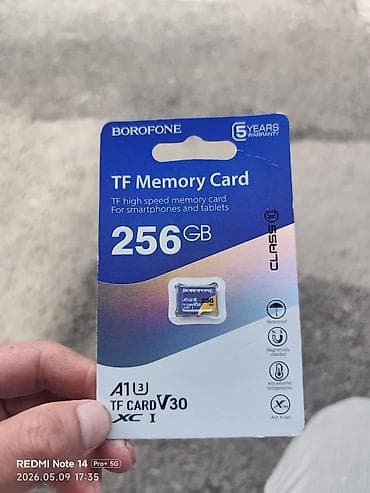 card: Карта памяти BOROFONE TF (microSD) 256 ГБ Характеристики: - Объем — 1