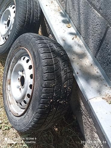Шиналар жана дисктер: Дөңгөлөктөр монтажда 185 / 60 / R 14, Жай, Жуп, Темир — 3