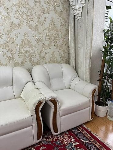 диван мяхкий: Комплект мягкой мебели, цвет - Белый — 4