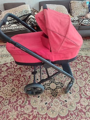 нуна коляска: Коляска 2 в 1 Cybex (прогулочный блок + люлька), красный цвет — 7