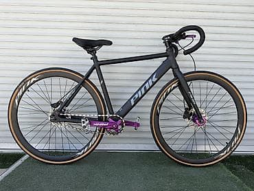 асфаль: Городской/трековый велосипед PINK (fixed-gear/singlespeed) с дисковыми — 1
