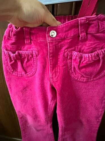 брендовые вещи оригинал: Джинсы и брюки, цвет - Розовый, Б/у — 7