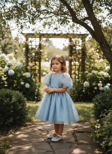 ортопедическая обувь: Детское платье, цвет - Голубой, Новый — 1