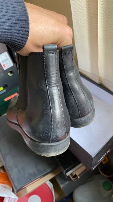 фирменная обувь из италии: Мужские ботинки, 41.5, Fabio Monelli, Б/у, цвет - Черный, Самовывоз — 2