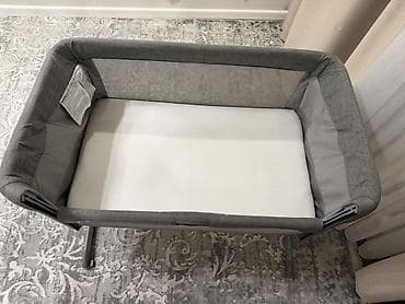 калыб: Балдар үчүн кошумча коюлган керебет, Жаңы, Дөңгөлөктүү, түсү - Боз — 6